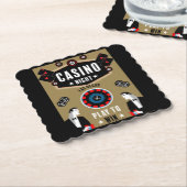 Casino Gokken Poker Roulette Kartonnen Onderzetters (Gebogen)