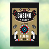 Casino Gokken Poker Roulette Raamsticker (Vel 3)