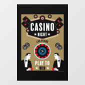 Casino Gokken Poker Roulette Raamsticker (Vel)