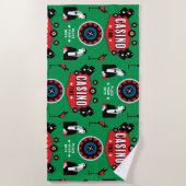 Casino Gokken Poker Roulette Strandlaken (Voorkant)