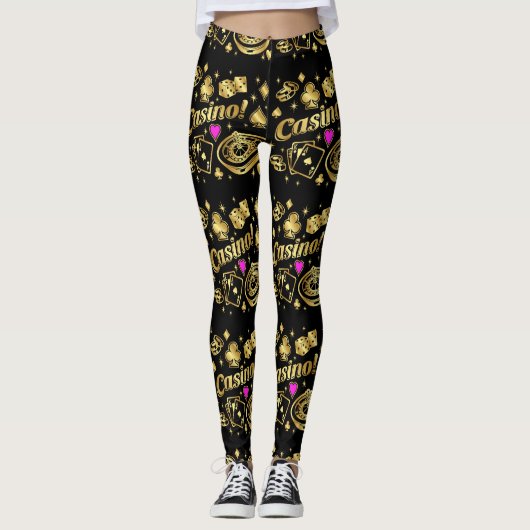 Casino Gokken Pop Mode Leggings (Voorkant)