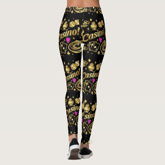 Casino Gokken Pop Mode Leggings (Achterkant)