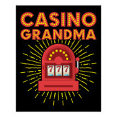 Casino Grandma Gambling Granny Perfect Poster (Voorkant)