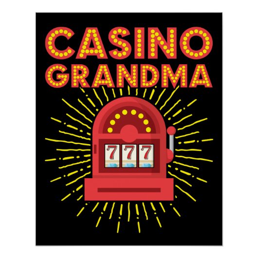 Casino Grandma Gambling Granny Perfect Poster (Voorkant)