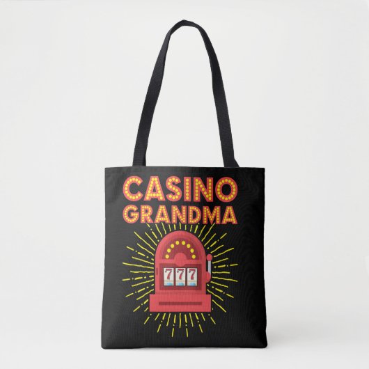 Casino Grandma Gambling Granny Tote Bag (Voorkant)