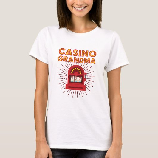 Casino Grandma Slot Machine Gambling Grandmother T-shirt (Voorkant)