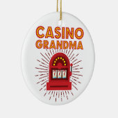 Casino Grandma Slot Machine Gambling Grootmoeder Keramisch Ornament (Rechts)