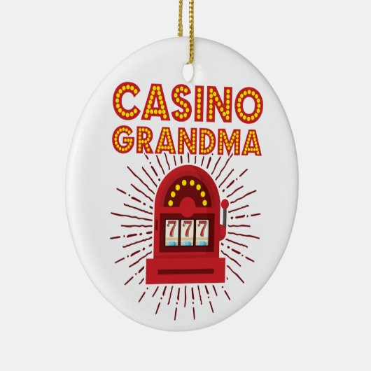 Casino Grandma Slot Machine Gambling Grootmoeder Keramisch Ornament (Rechts)