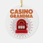 Casino Grandma Slot Machine Gambling Grootmoeder Keramisch Ornament (Voorkant)