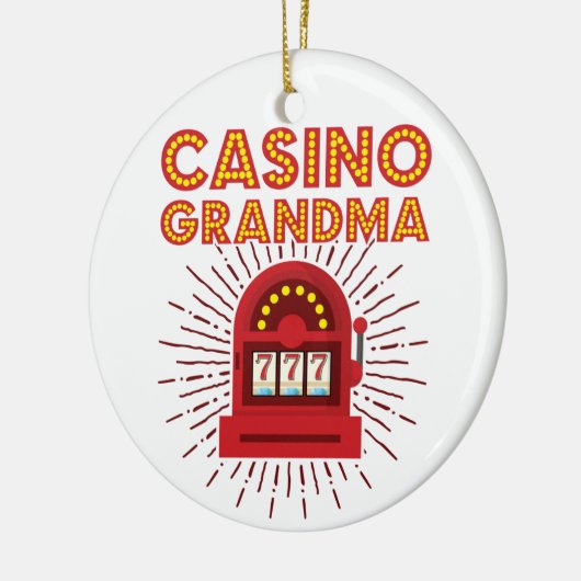 Casino Grandma Slot Machine Gambling Grootmoeder Keramisch Ornament (Links)