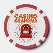 Casino Grandma Slot Machine Gambling Grootmoeder Poker Chips (Achterkant)
