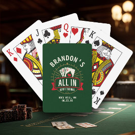 Casino Green Bachelor Party Custom Poker Night Pokerkaarten
