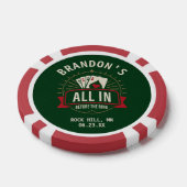 Casino Green Custom Bachelor Party Poker Chips (Enkel)