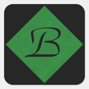 Casino Green Velvet Persoonlijk casino Vierkante Sticker