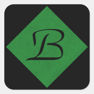 Casino Green Velvet Persoonlijk casino Vierkante Sticker
