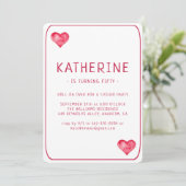 Casino Hearts spelen Kaart verjaardagsuitnodiging (Staand voorkant)