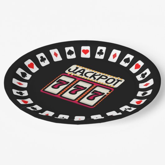 Casino Hit the Jackpot 777 Papieren Bordje (Gekanteld)