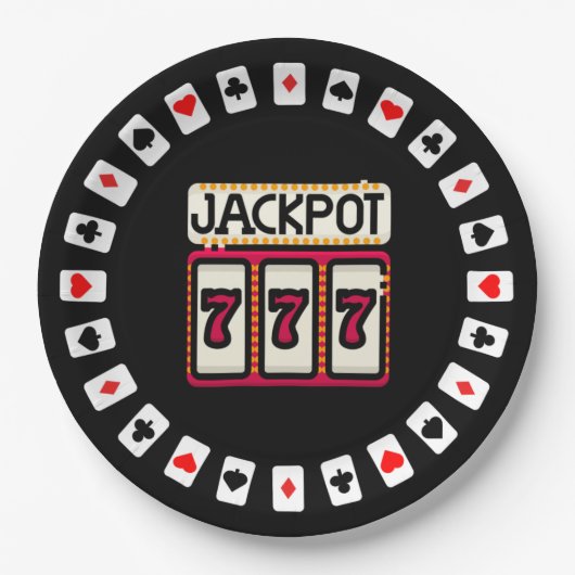 Casino Hit the Jackpot 777 Papieren Bordje (Voorkant)