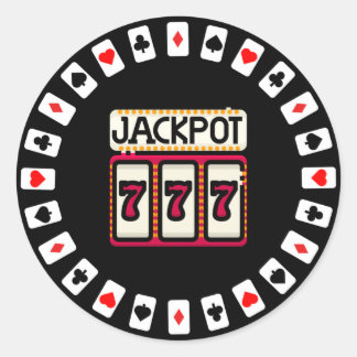 Casino Hit the Jackpot 777 Ronde Sticker