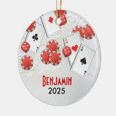 Casino Holiday Keramisch Ornament (Links)