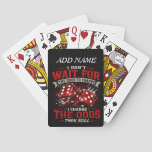 CASINO: Ik maak mijn eigen Geluk rode dobbelstenen Pokerkaarten