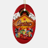 Casino-illustratie met gokelementen keramisch ornament (Rechts)