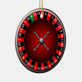 Casino-illustratie met rouletwiel keramisch ornament (Rechts)
