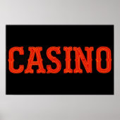 Casino in Neon Red Poster (Voorkant)