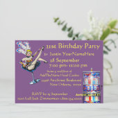 Casino Jackpot Showgirl Verjaardag Kaart (Staand voorkant)