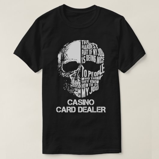 Casino Kaart Dealer T-shirt (Design voorkant)