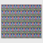 Casino Kaart Tafel en Poker Chip Kerstboom Cadeaupapier (Vlak)