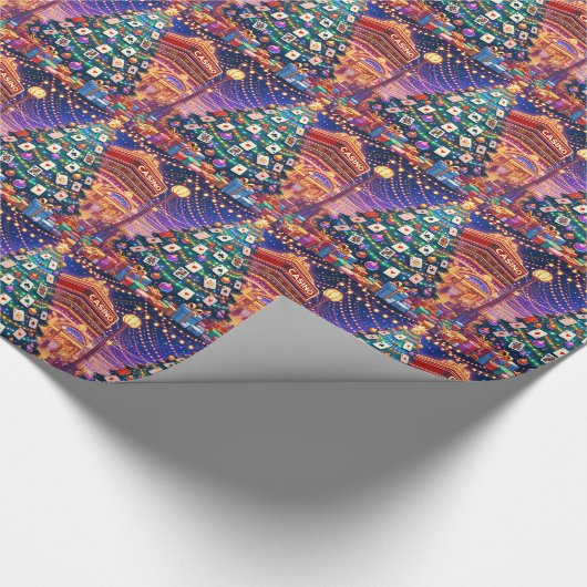 Casino Kaart Tafelchips Kerstboom met Kaarten Cadeaupapier (Hoek)