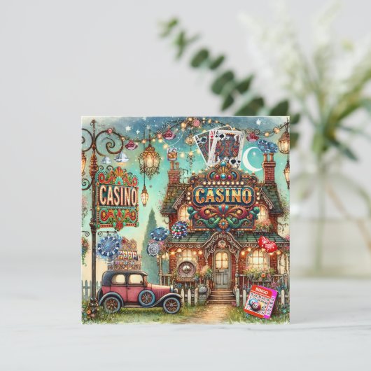 CASINO. KAARTEN. BINGO KAART (Staand voorkant)