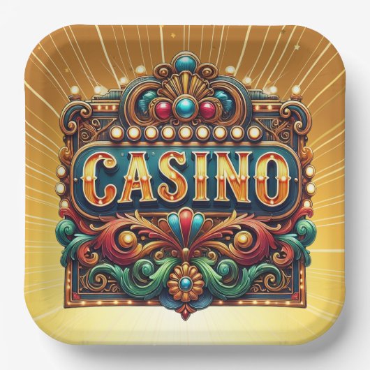 CASINO. KAARTEN. BINGO PAPIEREN BORDJE (Voorkant)