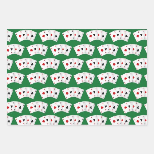 Casino Kaarten Pattern Wrapping Paper (Voorkant 2)