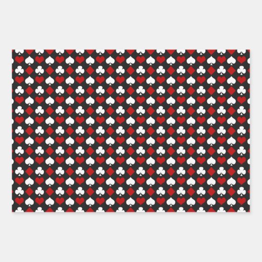 Casino Kaarten Pattern Wrapping Paper (Voorkant)