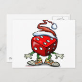 Casino Kerstmis Feestdagenkaart (Voorkant / Achterkant)