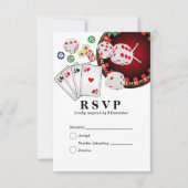Casino las vegas 3,5-inch x 5-inch reactiekaart RSVP kaartje (Voorkant)