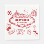 Casino Las Vegas Bachelorette Party Favors Servet (Voorkant)