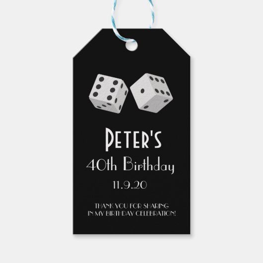 Casino Las Vegas Birthday Favor | CadeauLabels (Voorkant)