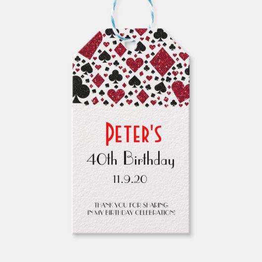 Casino Las Vegas Birthday Favor | CadeauLabels (Voorkant)