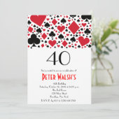 Casino Las Vegas Birthday Invitation Kaart (Staand voorkant)