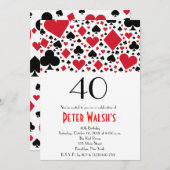 Casino Las Vegas Birthday Invitation Kaart (Voorkant / Achterkant)