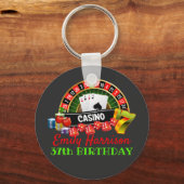 Casino Las Vegas Birthday Party Theme Sleutelhanger (Voorkant)