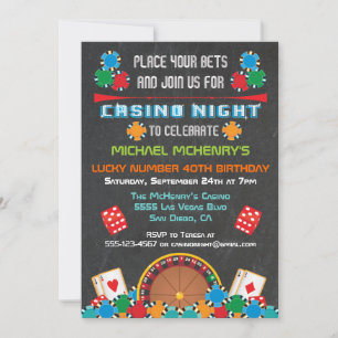 Casino Las Vegas Gambling Party Uitnodiging