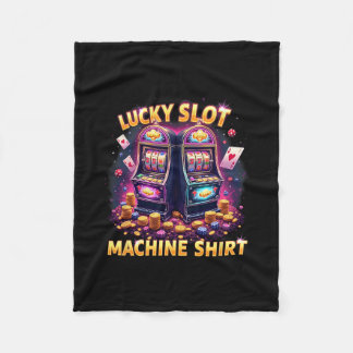 Casino Las Vegas Gokkers Lucky Slot Machin Fleece Deken