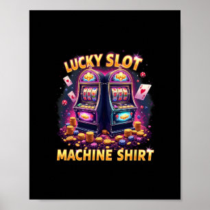 Casino Las Vegas Gokkers Lucky Slot Machin Poster
