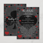 Casino Las Vegas Huwelijksdetails Informatiekaartje (Voorkant / Achterkant)