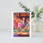 Casino, Las Vegas, mensen gokken op roulette Briefkaart (Staand voorkant)