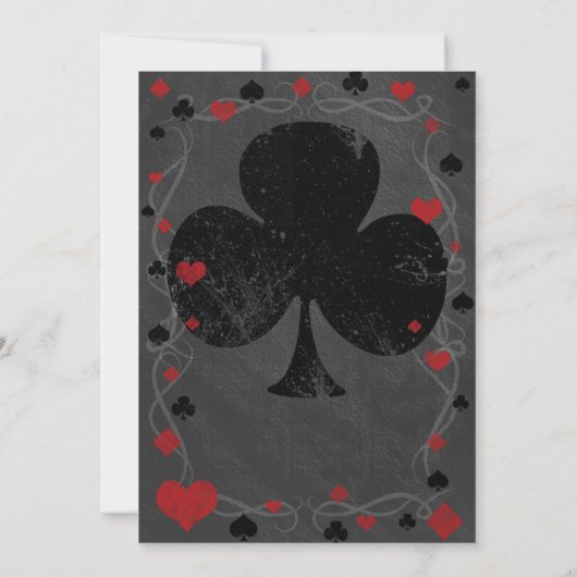 Casino/Las Vegas nieuwjaarsfeest Kaart (Achterkant)